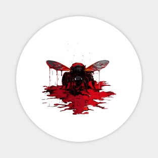 Bloody bee - bee death - Save the bees Magnet